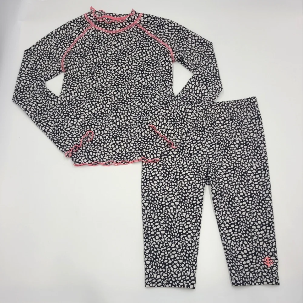 Coolibar girls' swim rashguard and capri set size XS